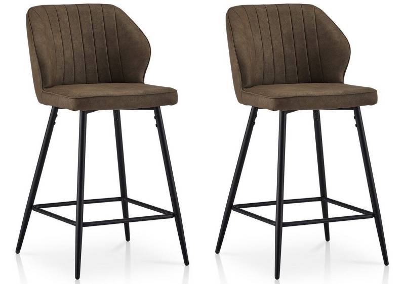 Ofcasa Barhocker Kunstlederbarstuhl (2er Set), Gepolsterte Küchenstuhl, Sitzhöhe 66cm von Ofcasa