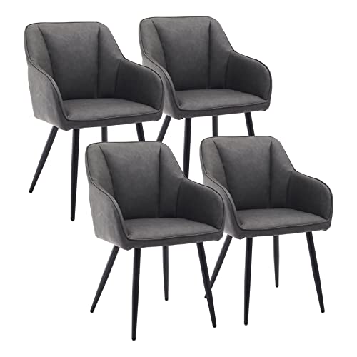 CLIPOP Boucle Esszimmerstühle 2er Set Stühle Esszimmer, Teddy Stoff Küchenstühle Dining Chairs mit schwarz Metallbeinen (Beige, 2er Set) von CLIPOP