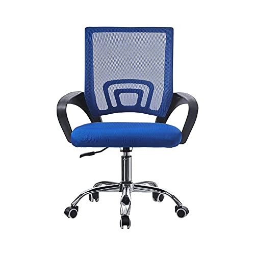 CLIPOP Bürostuhl Schreibtischstühle Mesh Computer Schreibtischstuhl mit Rollen Ergonomischer Bürostuhl Höhenverstellbar Drehstuhl Arbeitsstuhl (Blau) von CLIPOP