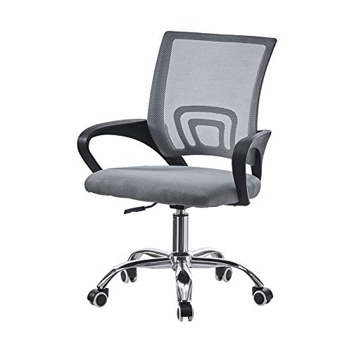 CLIPOP Bürostuhl Schreibtischstühle Mesh Computer Schreibtischstuhl mit Rollen Ergonomischer Bürostuhl Höhenverstellbar Drehstuhl Arbeitsstuhl (Grau) von CLIPOP