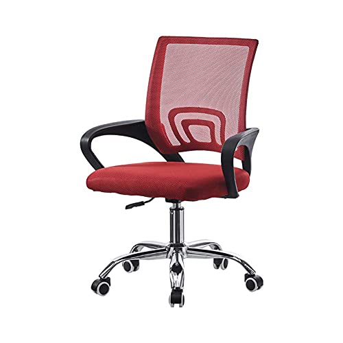 CLIPOP Bürostuhl Schreibtischstühle Mesh Computer Schreibtischstuhl mit Rollen Ergonomischer Bürostuhl Höhenverstellbar Drehstuhl Arbeitsstuhl (Rot) von CLIPOP