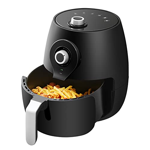 CLIPOP Heißluftfritteuse für die Ganze Familie mit Schneller Luftzirkulation 5L XL Friteuse Heissluft Fritteusen Air Fryer, 30-Minuten-Timer Antihaftbeschichtung, spülmaschinenfeste Körbe, ohne Öl von CLIPOP