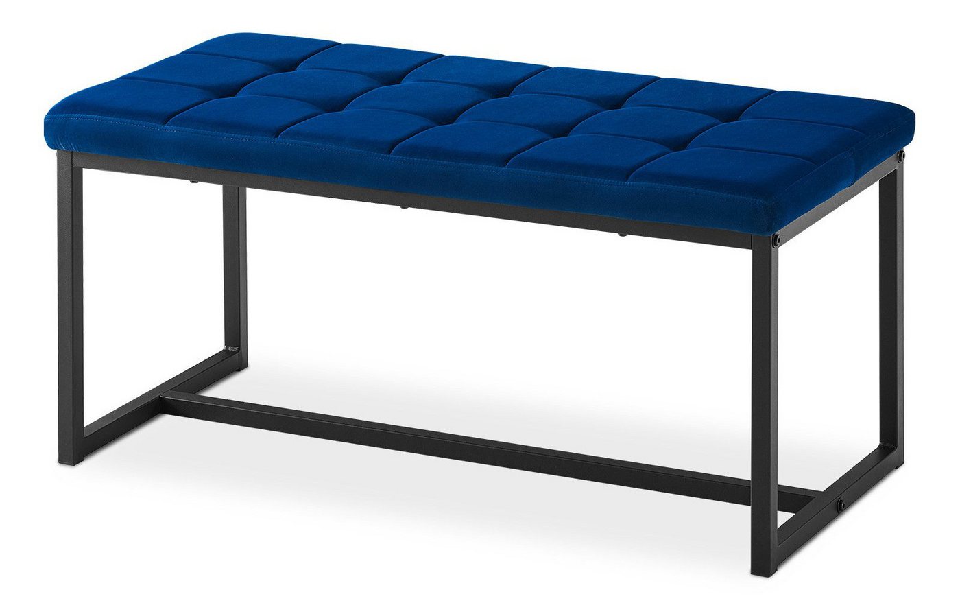 CLIPOP Essbank Esstischhocker (1er Set), gepolsterter Sitzbank, Loungehocker mit Metallgestell aus Samtstoff von CLIPOP