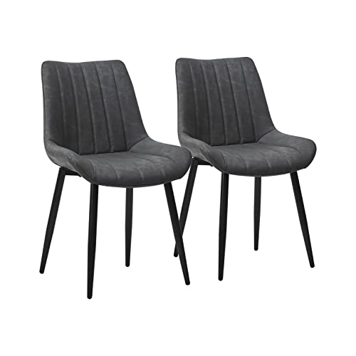 CLIPOP Esszimmerstühle aus Kunstleder, Mitte des Jahrhunderts, moderner Küchenstuhl, PU-Leder Esszimmerstuhl mit Metallbein, hohe Rückenlehne, ohne Armlehnen, gepolstert, Freizeit-Beistellstuhl für CLIPOP Esszimmerstühle aus Kunstleder, Mitte des Jahrhunderts, moderner Küchenstuhl, PU-Leder Esszimmerstuhl mit Metallbein, hohe Rückenlehne, ohne Armlehnen, gepolstert, Freizeit-Beistellstuhl für von CLIPOP