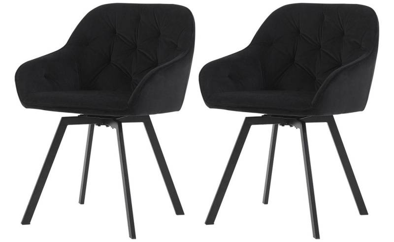 Ofcasa Esszimmerstuhl Drehstuhl (2er Set), Samt Gepolsterte Küche Lounge Stühle mit Armlehnen von Ofcasa