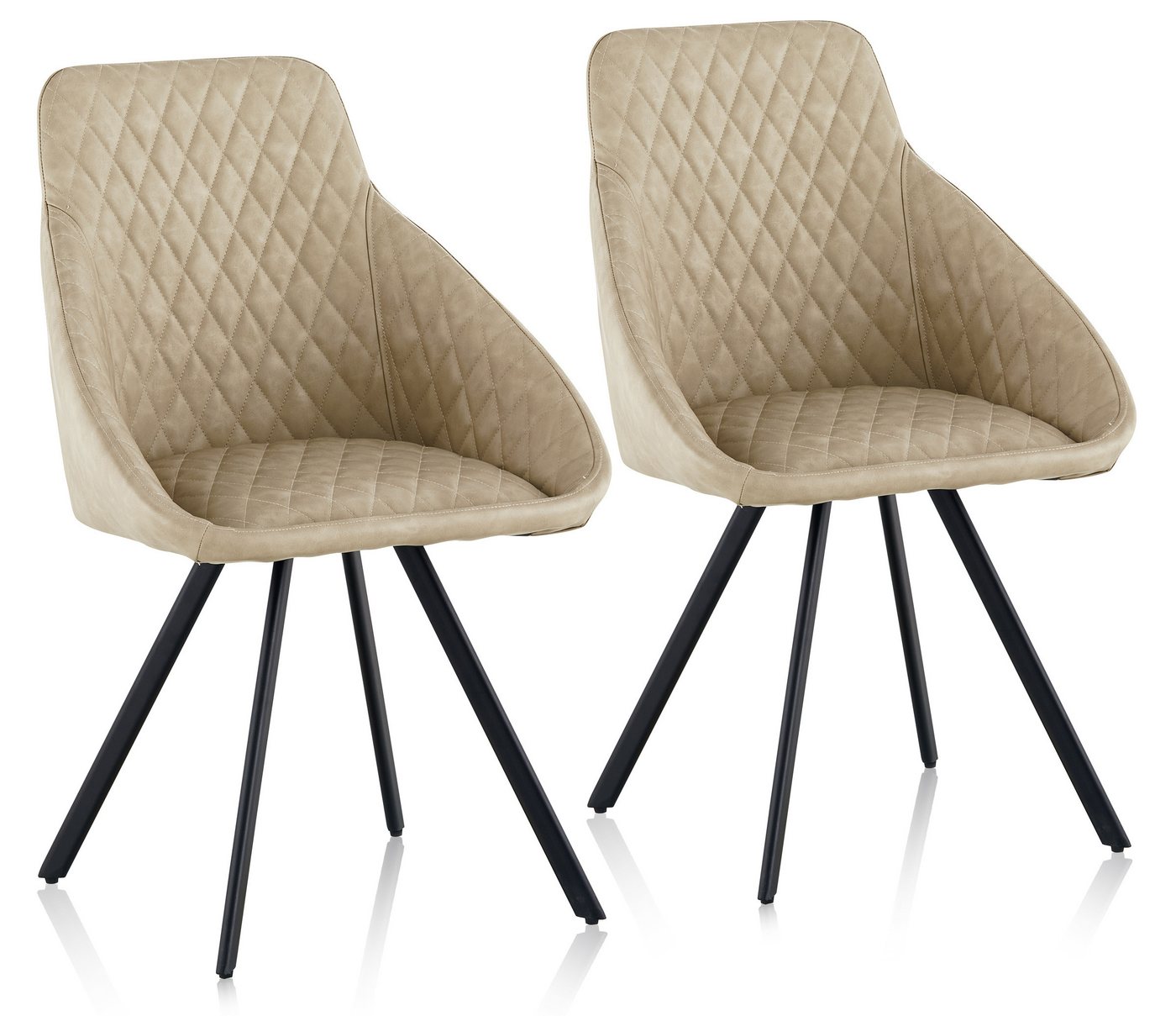 Ofcasa Esszimmerstuhl Ergonomischer Küchenstuhl (2er Set), Bezug aus Kunstleder von Ofcasa