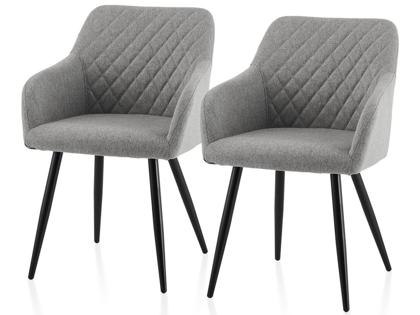 Ofcasa Esszimmerstuhl Freizeit-Lounge-Stuhl (2er Set), Küchenstuhl,Polstersessel aus Leinenstoff von Ofcasa