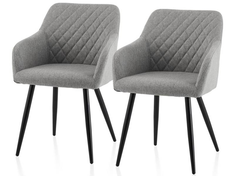 Ofcasa Esszimmerstuhl Freizeit-Lounge-Stuhl (2er Set), Küchenstuhl,Polstersessel aus Leinenstoff von Ofcasa