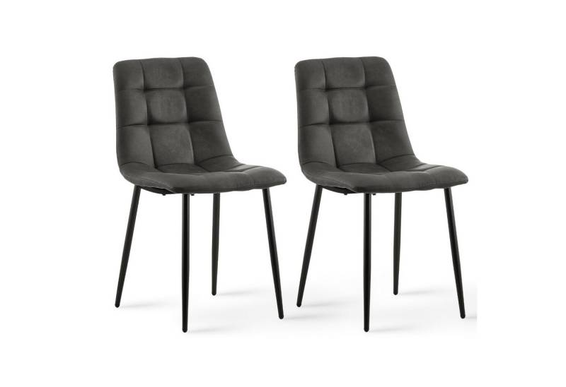 Ofcasa Esszimmerstuhl Küchenstühle (2er Set), Kunstlederstühle, Bequeme Lounge Stühle mit Metallbeinen von Ofcasa