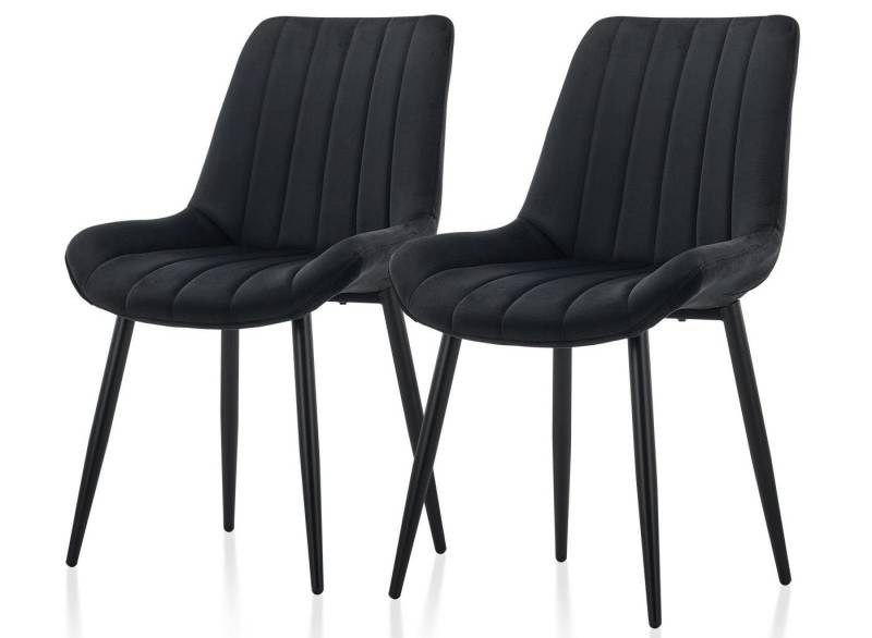 Ofcasa Esszimmerstuhl Küchenstühle (2er Set), Samt gepolsterter Stühle mit Metallbeinen von Ofcasa