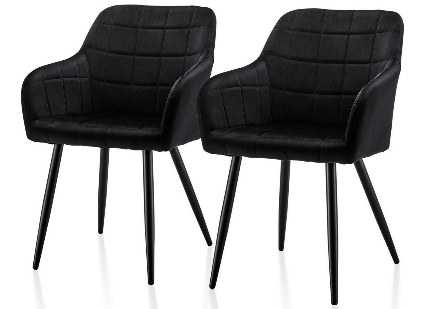 Ofcasa Esszimmerstuhl Küchenstuhl (2er Set), Samt Polsterstuhl, Wohnzimmerstuhl mit Metallbeine von Ofcasa