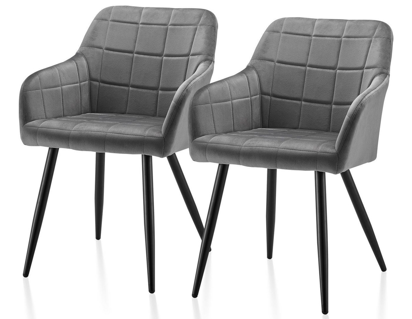 Ofcasa Esszimmerstuhl Küchenstuhl (2er Set), Samt Polsterstuhl, Wohnzimmerstuhl mit Metallbeine von Ofcasa