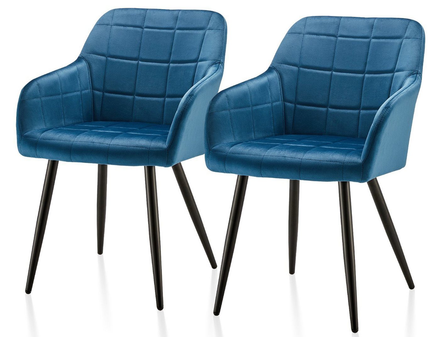 Ofcasa Esszimmerstuhl Küchenstuhl (2er Set), Samt Polsterstuhl, Wohnzimmerstuhl mit Metallbeine von Ofcasa