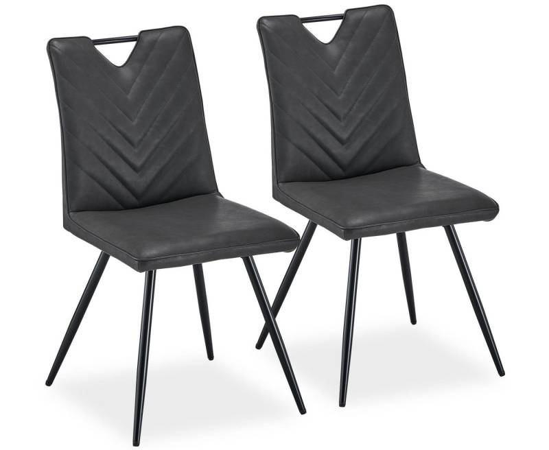 Ofcasa Esszimmerstuhl Kunstleder gepolstert Vintage Küchenstuhl (2er Set), Wohnzimmer Schlafzimmer Stuhl von Ofcasa
