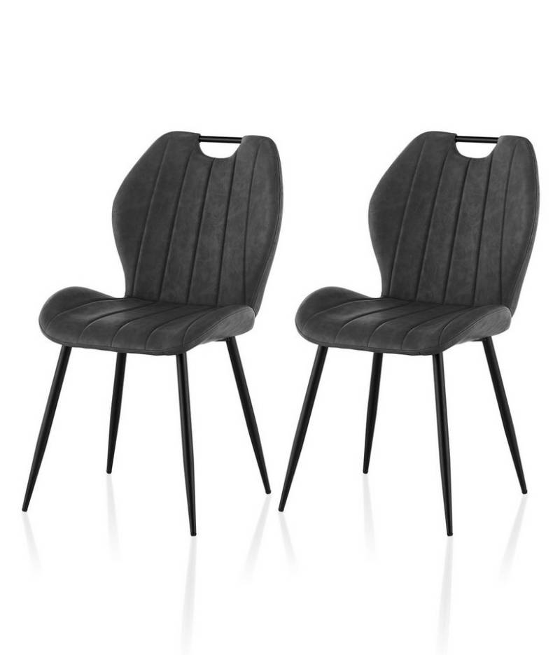 Ofcasa Esszimmerstuhl Kunstleder gepolsterter Stühle (2er Set), Gepolsterter Küchenstühle mit Metallbeinen von Ofcasa