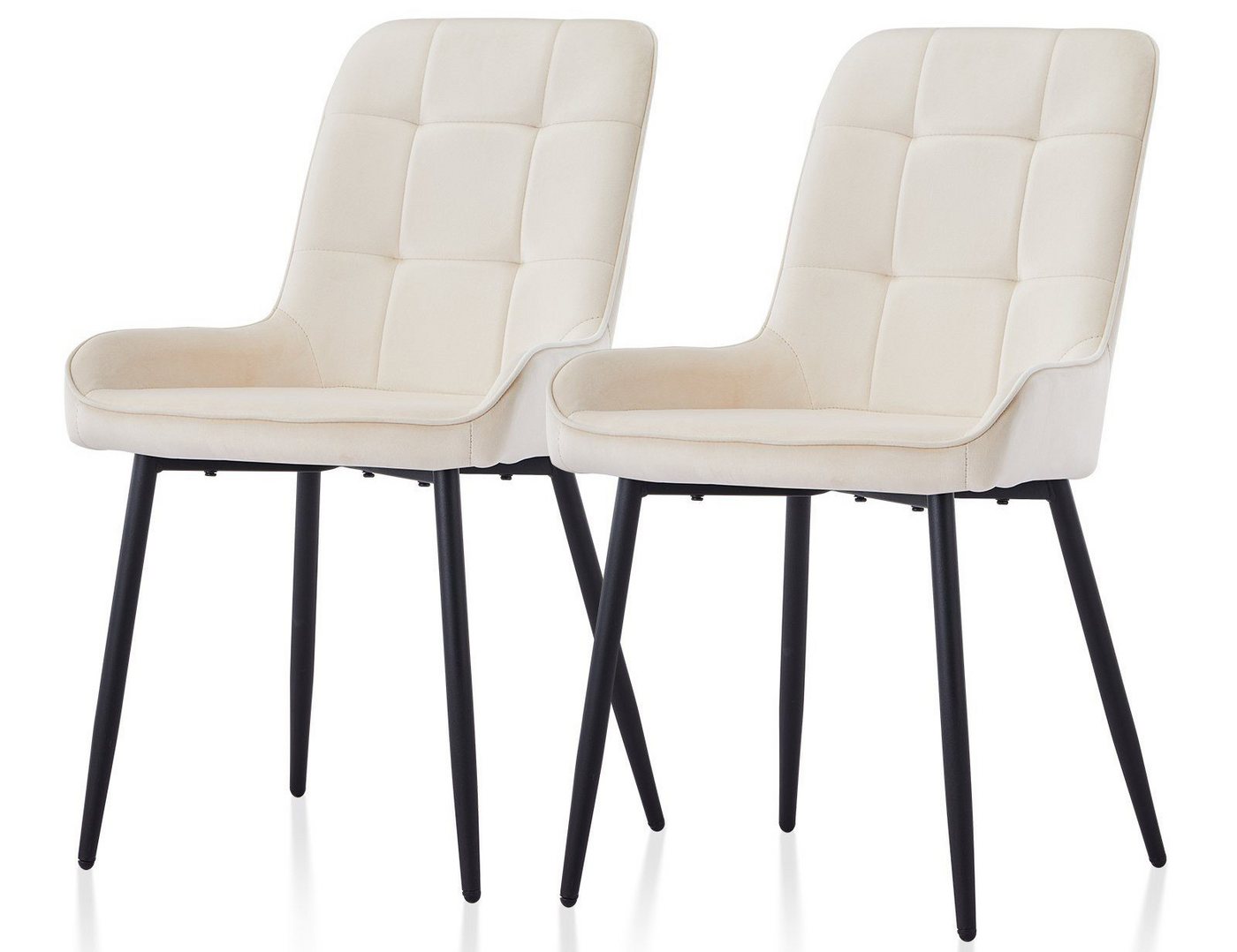 Ofcasa Esszimmerstuhl Polsterstuhl (2er Set), Samt Akzentstuhl mit Rückenlehne von Ofcasa