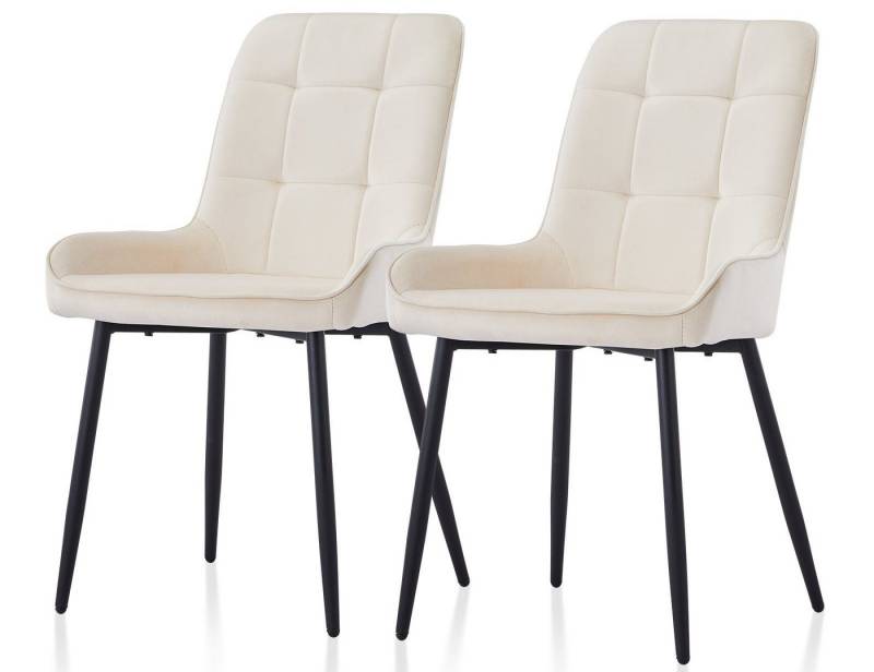 Ofcasa Esszimmerstuhl Polsterstuhl (2er Set), Samt Akzentstuhl mit Rückenlehne von Ofcasa
