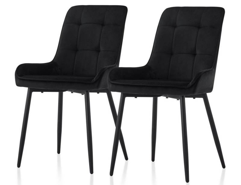 Ofcasa Esszimmerstuhl Polsterstuhl (2er Set), Samt Akzentstuhl mit Rückenlehne von Ofcasa