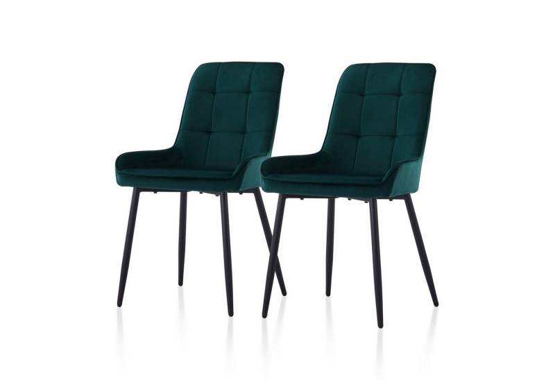Ofcasa Esszimmerstuhl Polsterstuhl (2er Set), Samt Akzentstuhl mit Rückenlehne von Ofcasa