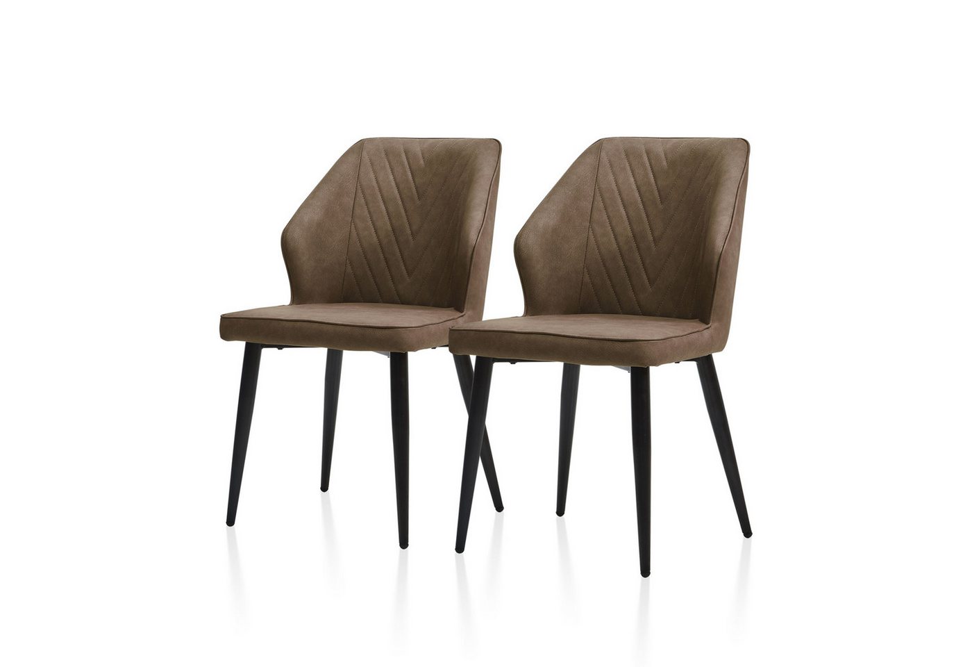 Ofcasa Esszimmerstuhl Retro-Esstischstuhl (2er Set), Gepolsterter Küchenstuhl mit Metallbeinen von Ofcasa