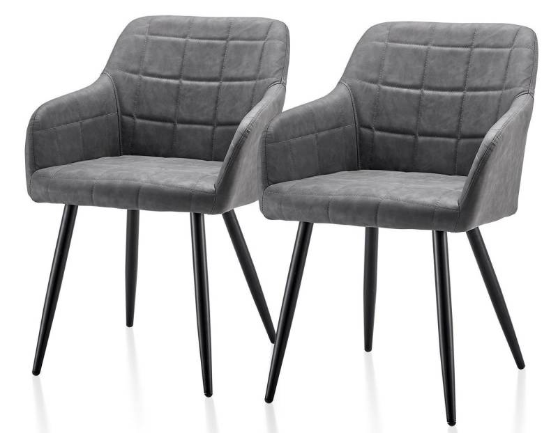 Ofcasa Esszimmerstuhl Retro Kunstleder Sessel, Wohnzimmerstuhl Polsterstuhl von Ofcasa