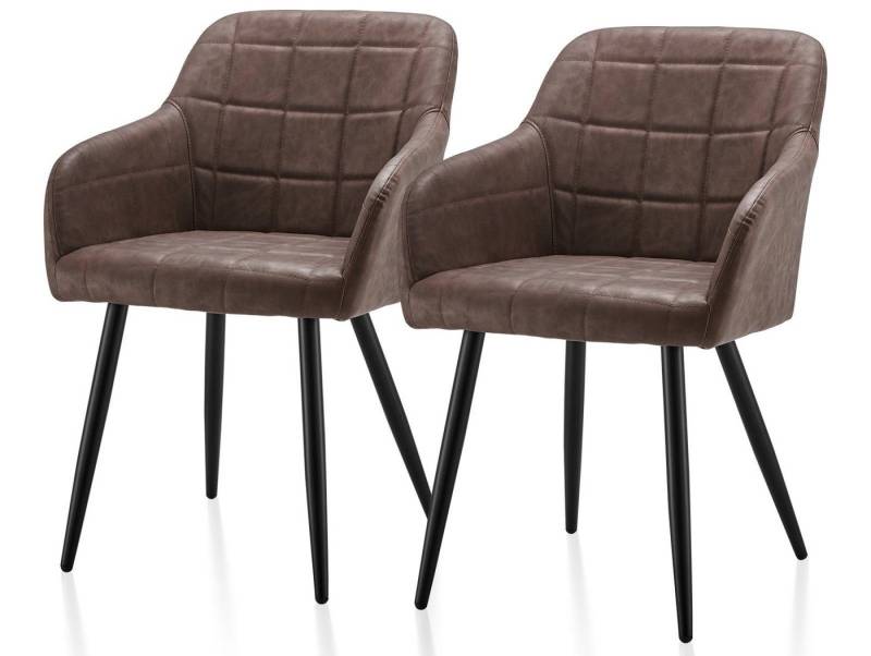 Ofcasa Esszimmerstuhl Retro Kunstleder Sessel, Wohnzimmerstuhl Polsterstuhl von Ofcasa