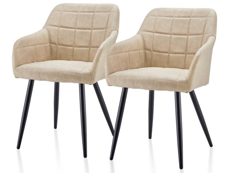 Ofcasa Esszimmerstuhl Retro Kunstleder Sessel, Wohnzimmerstuhl Polsterstuhl von Ofcasa