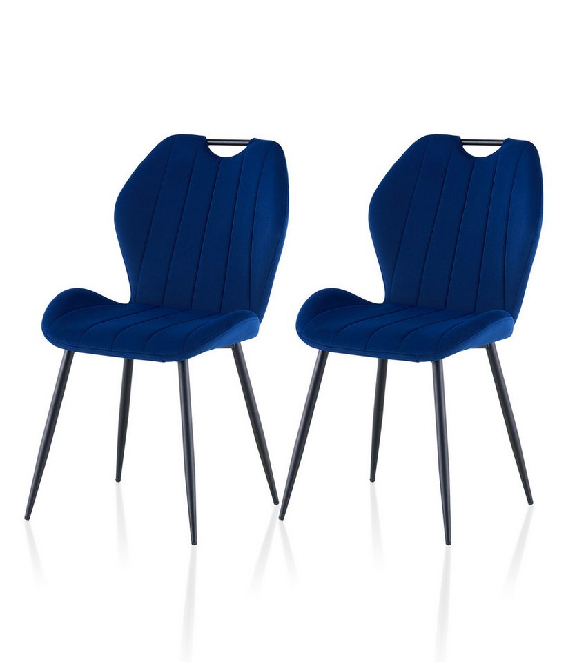 Ofcasa Esszimmerstuhl Samt gepolsterter Stühle (2er Set), Gepolsterter Küchenstühle mit Metallbeinen von Ofcasa
