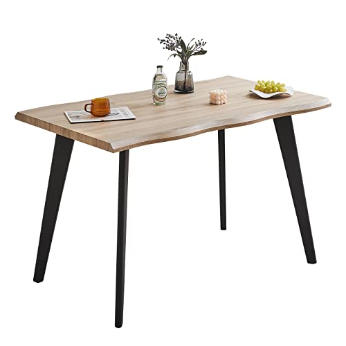 CLIPOP Esszimmertisch 120x80 cm, Küchentisch mit schwarzen Metallbeinen, 4-Sitzer Esstisch Holztisch für Küche, Restaurants, Esszimmer von CLIPOP