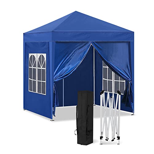 CLIPOP Pop-Up-Pavillon, 2 x 2 m, wasserabweisend, mit 4 Seitenteilen und Tragetasche, robuster sofortiger Unterschlupf-Pavillon für Hochzeit, Outdoor, Camping, Strand von CLIPOP