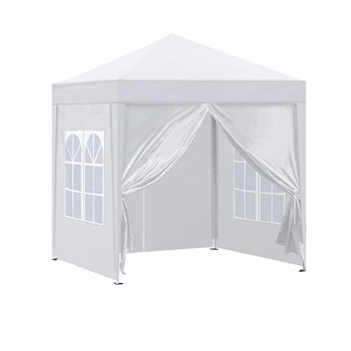 CLIPOP Pop Up Pavillon 3 x 3 m Faltpavillon mit 4 Seitenwänden und Tragetasche, strapazierfähig, sofortiger Schutz, für Hochzeit, Outdoor, Camping, Strand von CLIPOP