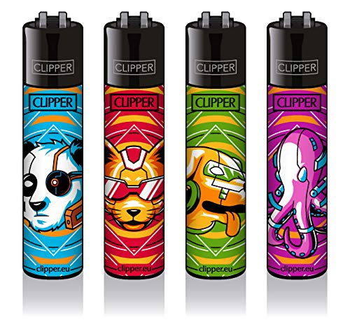 Clipper® Feuerzeuge - Cyber Animals - 4er Set von CLIPPER / FIRE-FLOW