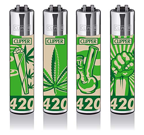 Clipper® Feuerzeuge - Fourtwenty - 4er Set von Mcties