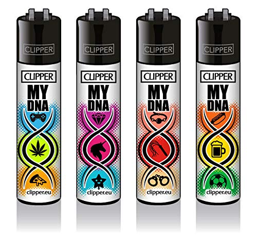 Clipper® Feuerzeuge - My DNA - 4er Set von CLIPPER / FIRE-FLOW