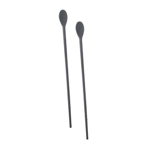 CLISPEED 1paar Dual-use Silikon-essstäbchen Mit Löffelfunktion Integrierter Rührlöffel Für Desserts Suppen Und Getränke Spülmaschinenfest Lebensmittelecht Für Küche Und Reisen von CLISPEED