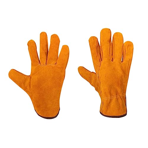 CLISPEED 1 Paar Isolierhandschuhe Handschuhe Handschuhe Schweißerhandschuhe Orangefarbene Wildlederhandschuhe Kurze Handschuhe Aus Rindsleder Schutzhandschuhe von CLISPEED