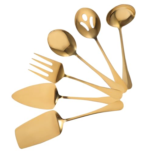 CLISPEED 1 Satz Besteckset Gold Teiliges Servierbesteck für Zuhause Restaurants und Veranstaltungen Ergonomisches Design Spülmaschinenfest und Langlebig für von CLISPEED