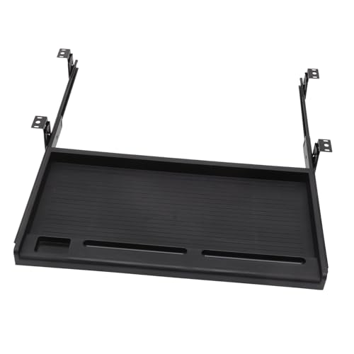 CLISPEED 1 Satz Tastaturablage Desktop -Tastaturschale Tastaturschublade unter Schreibtischauszug Schreibtisch schubladenbox schreibtischschublade Ablagefach unter dem Schreibtisch pp Black von CLISPEED