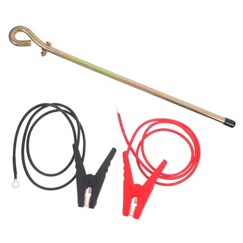 CLISPEED 1 Satz Tragbarer Erdungsstab mit Flexiblem Anschlussdraht und Metallclips für Camping Generator und Antennenerdung Erdungsstab Krokodilklemmen CLISPEED 1 Satz Tragbarer Erdungsstab mit Flexiblem Anschlussdraht und Metallclips für Camping Generator und Antennenerdung Erdungsstab Krokodilklemmen von CLISPEED