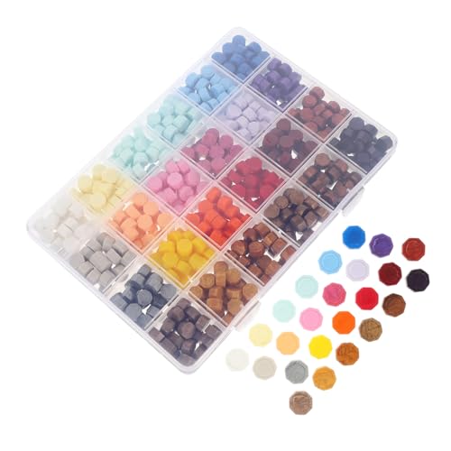 CLISPEED 1 Schachtel Vintage Farben Wachssiegel Perlen Octagonal Wachswachs für Hochzeitseinladungen Briefe Karten Schnelltrocknend Fein Vielseitig Einsetzbar CLISPEED 1 Schachtel Vintage Farben Wachssiegel Perlen Octagonal Wachswachs für Hochzeitseinladungen Briefe Karten Schnelltrocknend Fein Vielseitig Einsetzbar von CLISPEED