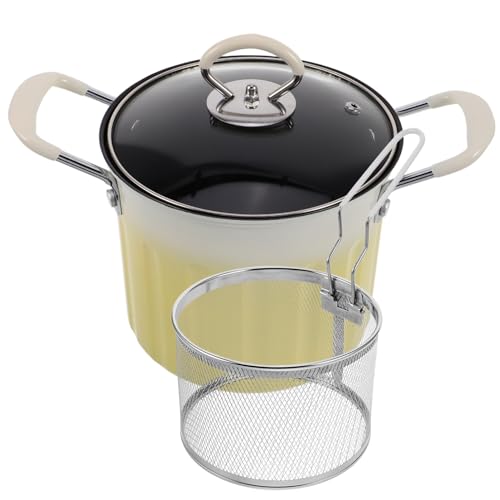 CLISPEED 1 Set Edelstahl Fritteuse Hähnchenfritteuse Multifunktionaler Elektrischer Wasserkocher Herd Kleine Fritteuse Mit Korb Kocher Einlage Abtropffläche Töpfe Küchenofen von CLISPEED