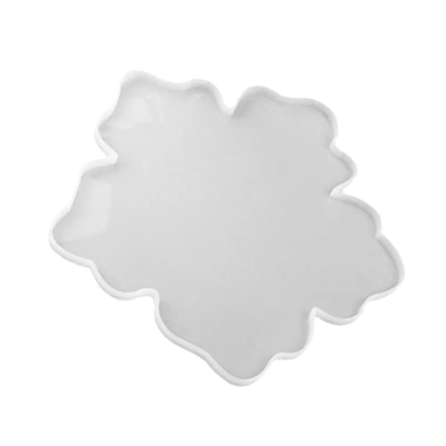 CLISPEED 1 Stück Home DIY Untersetzer Basisformen drinnen Formschalen geformt untersetzer silikonform DIY Silikonform Silikon -Epoxidform Untersetzer selber machen Formen herstellen Weiß von CLISPEED