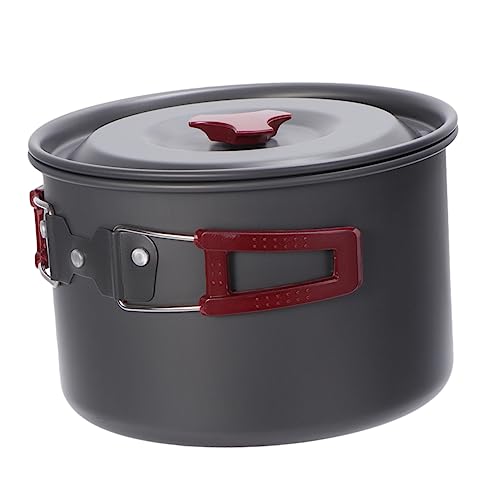 CLISPEED 1 Stück Outdoor Kochtopf Set Aluminiumlegierung Einzelfassungs Camping Kochgeschirr Tragbarer Kochtopf für Camping Wandern und Hitzebeständig und Sicher Anwendung CLISPEED 1 Stück Outdoor Kochtopf Set Aluminiumlegierung Einzelfassungs Camping Kochgeschirr Tragbarer Kochtopf für Camping Wandern und Hitzebeständig und Sicher Anwendung von CLISPEED