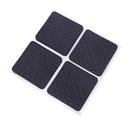 CLISPEED 10 Blätter rutschfeste Eva Stuhl Pads Antifriktion Bodenschutzmatte Für Hartböden Möbelgleiter Selbstklebend 4x4cm Schwarz Für Bürostühle Und Tische von CLISPEED