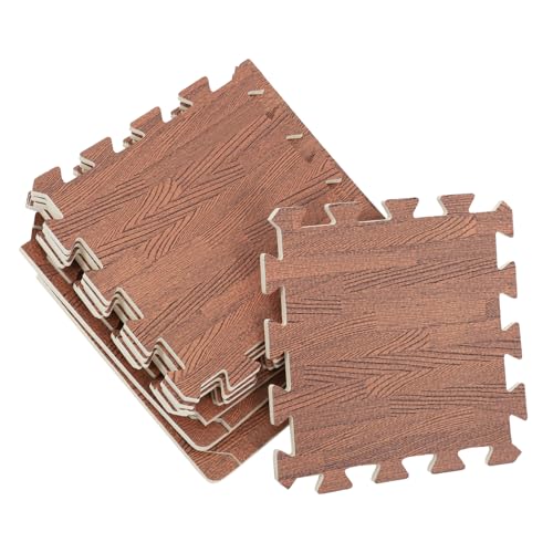 CLISPEED 10 Stück Bodenmatte mit Holzmaserung ineinandergreifender Boden Matten Schaum Fitnessstudio Trainieren kinderteppich Holzmaserung Bodenmatte Rutschfester Fußteppich Braun CLISPEED 10 Stück Bodenmatte mit Holzmaserung ineinandergreifender Boden Matten Schaum Fitnessstudio Trainieren kinderteppich Holzmaserung Bodenmatte Rutschfester Fußteppich Braun von CLISPEED