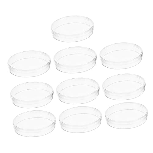 CLISPEED 10 Stück Kulturplatte Laborgeschirr Tablett Für Zellgewebekulturen Klein Wissenschaft Gericht Pflanzen Kulturschale Mit Deckel Laborzubehör Labor Petrischale Plastik Transparent von CLISPEED