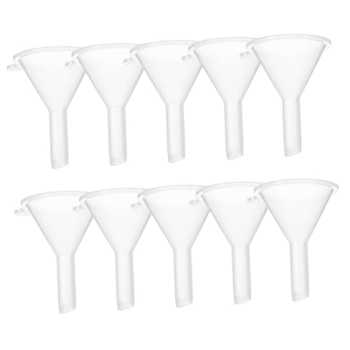CLISPEED 10 Stück Mini-Trichter Flüssigkeit Trichter Kosmetik Trichter kleiner trichter Kompakter Trichter Minitrichter zum Befüllen kleiner Flaschen Kunststofftrichter Plastik Transparent von CLISPEED