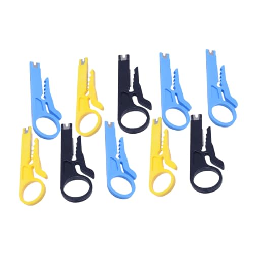 CLISPEED 10 Stück Multifunktionale Abisolierzange für Dünne Litze Vielseitiges Kabelabisolierwerkzeug mit Einfacher Handhabung Robust und Ergonomisch für Elektriker und Zufällige Farbe von CLISPEED