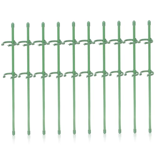 CLISPEED 10 Stück Pflanzenstützen aus Fiberglas und Kunststoff Leicht Biegefest Verstellbare Halterung Hohe Rankhilfen für Blumen und Gartenpflanzen Stabile Staudenhalter für Garten und von CLISPEED