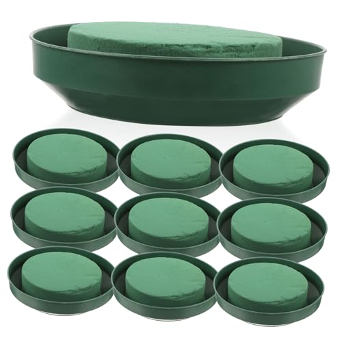 CLISPEED 10 Stücke Blumenarrangement Schalen Steckmoos Runde Blumenschwämme für Frischblumen für Hochzeiten und Feiern Leicht und Anpassbar für Kreative Floristik CLISPEED 10 Stücke Blumenarrangement Schalen Steckmoos Runde Blumenschwämme für Frischblumen für Hochzeiten und Feiern Leicht und Anpassbar für Kreative Floristik von CLISPEED